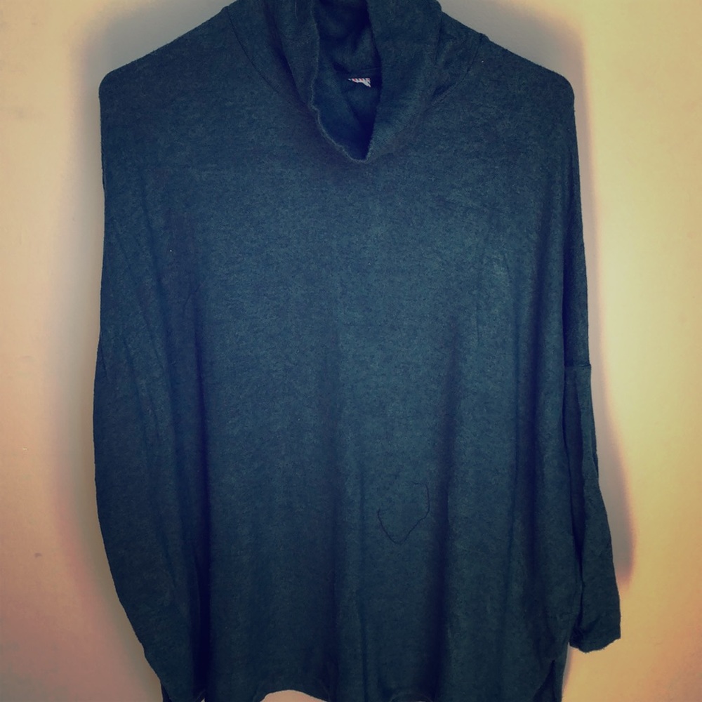 Anthropologie hunter green soft tunic